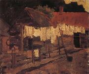 Piet Mondrian The Rope in front of the farmhouse oil painting artist